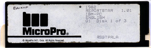 MicroPro ReportStar 1.01- Disk 1